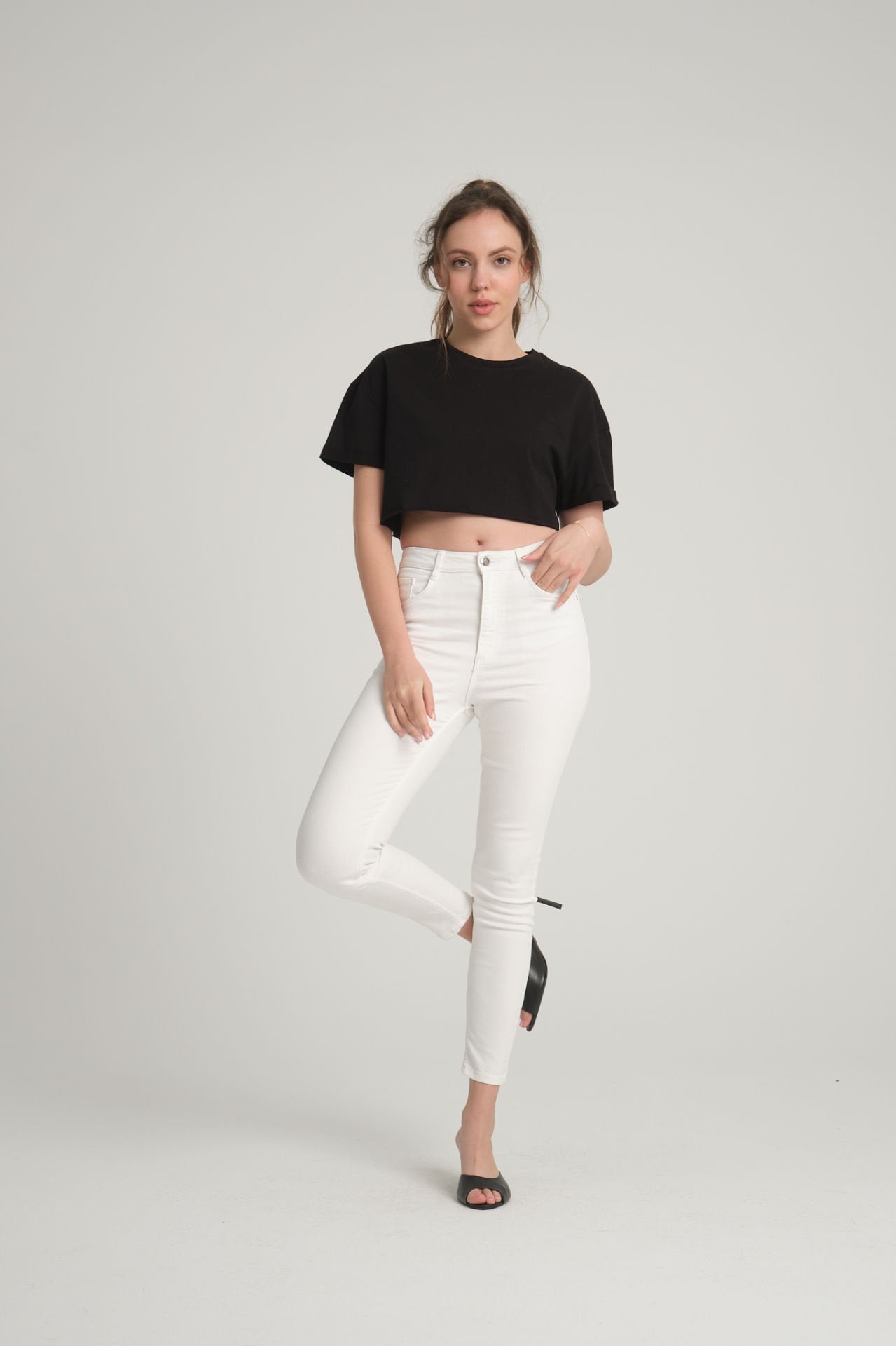 Pamuklu Crop T-Shirt