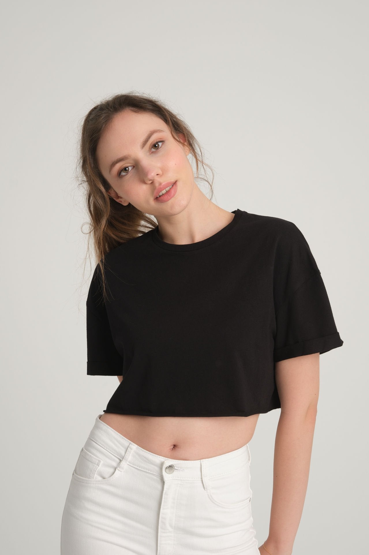 Pamuklu Crop T-Shirt