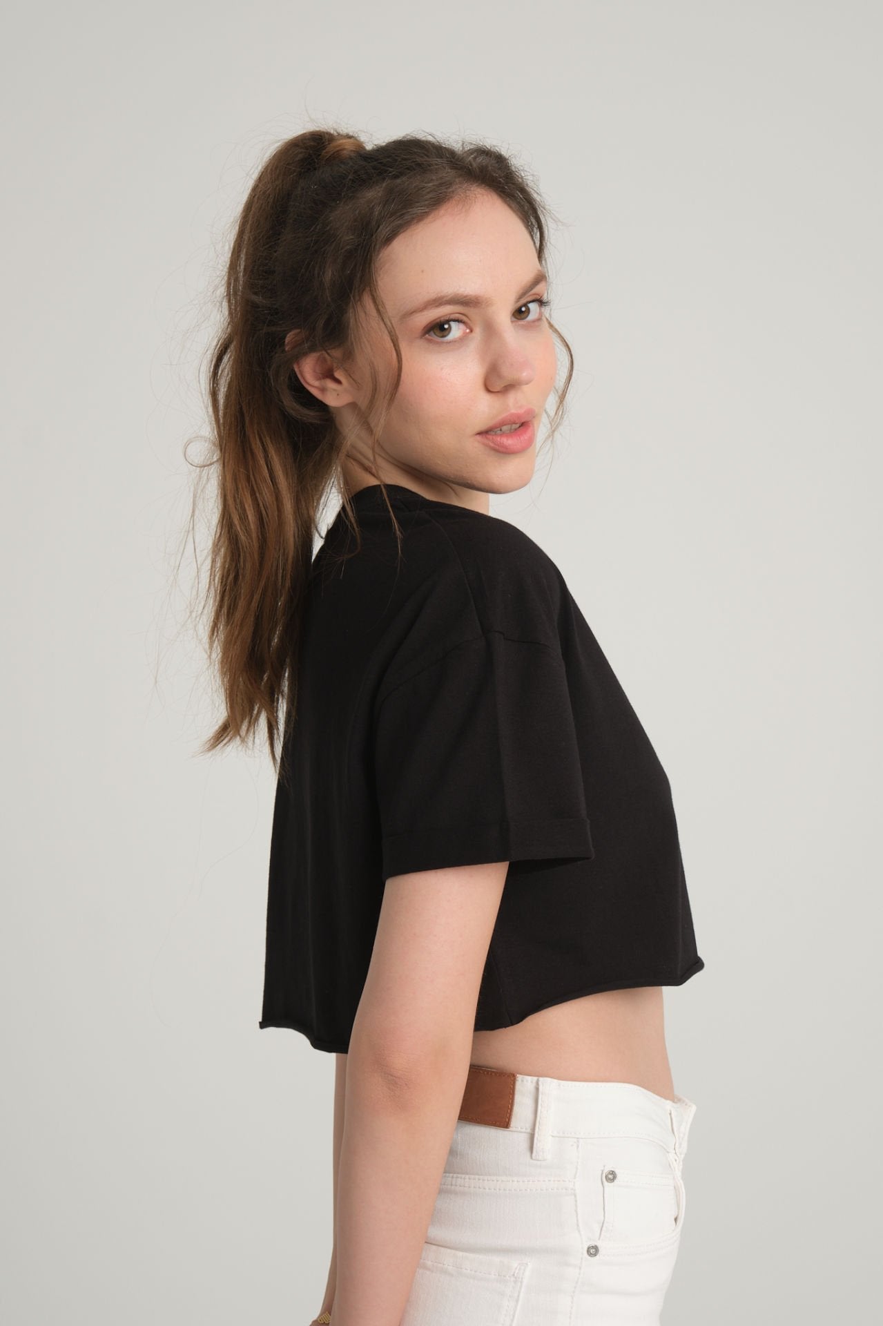 Pamuklu Crop T-Shirt