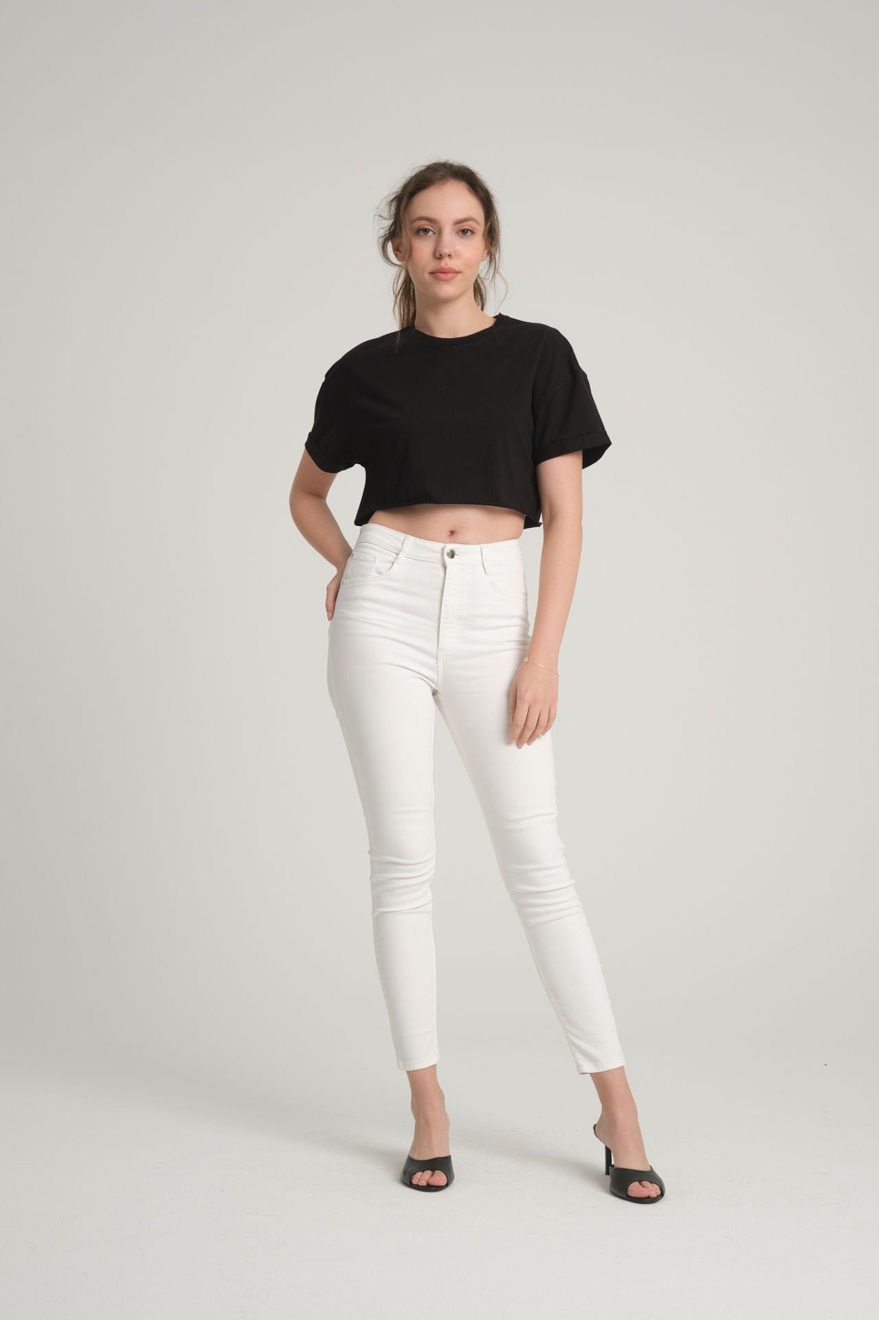 Pamuklu Crop T-Shirt