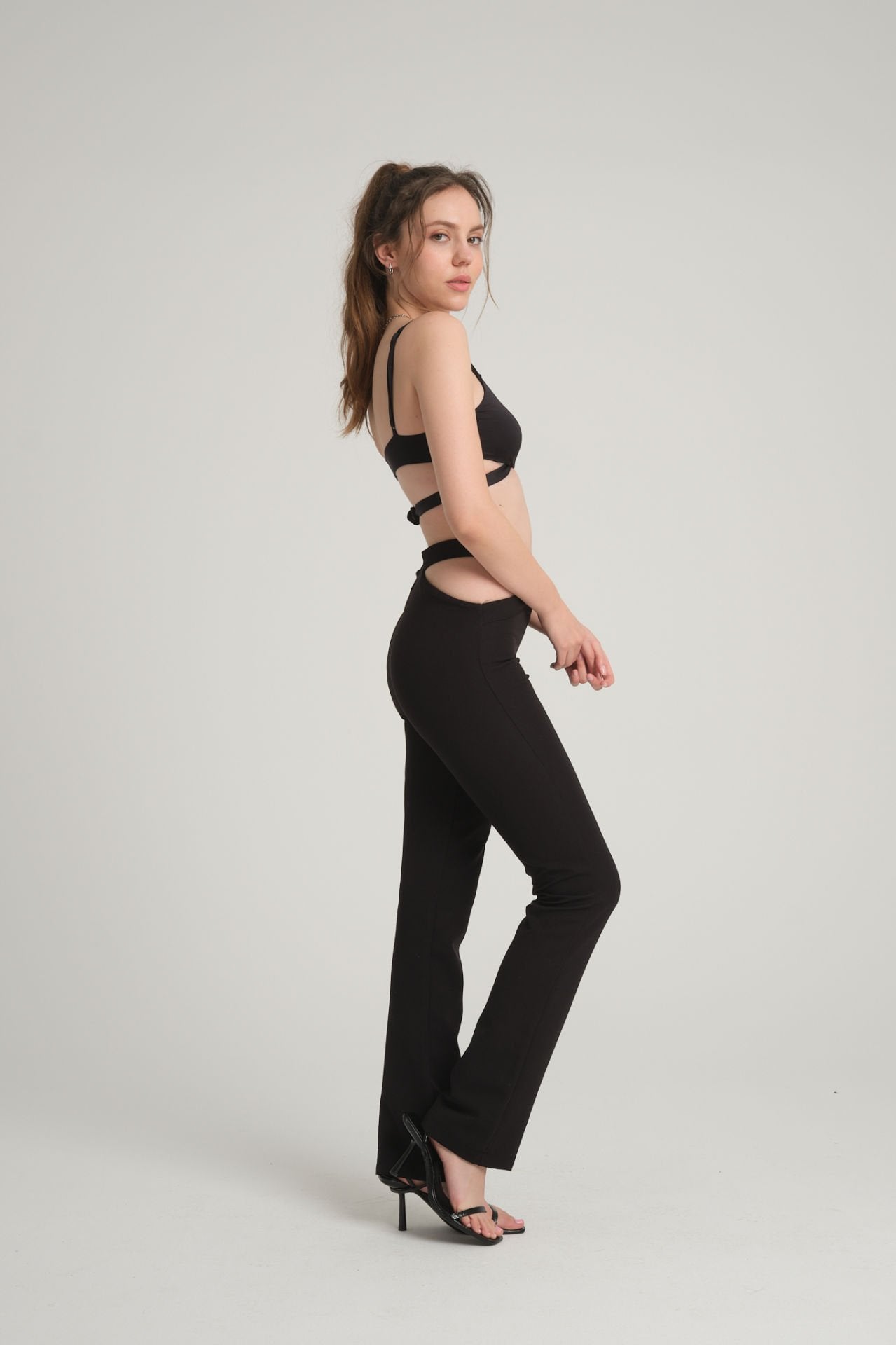 Cut Out  Siyah Pantolon