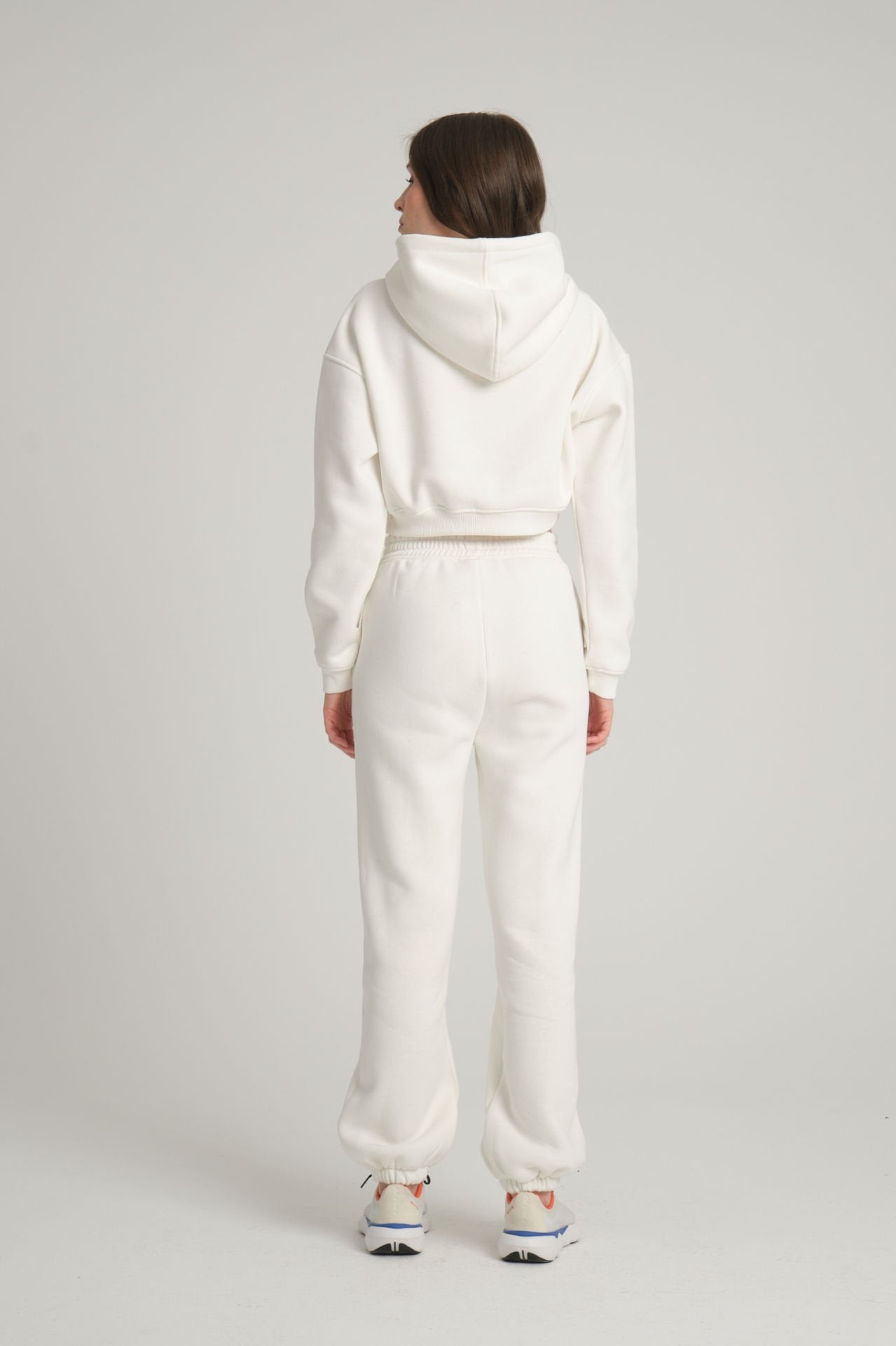 Şardonlu Ekru Hoodie