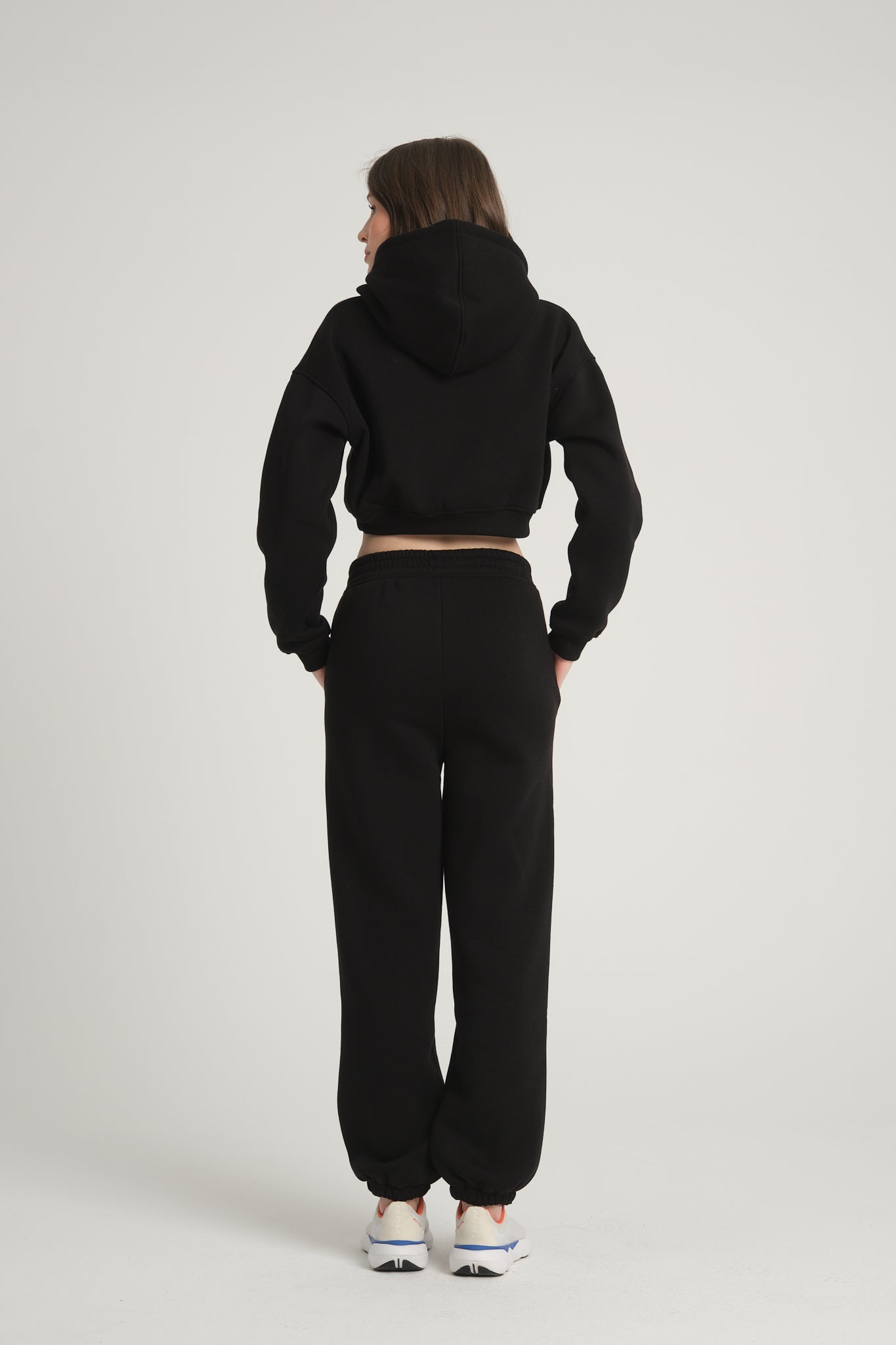 Şardonlu Siyah Hoodie