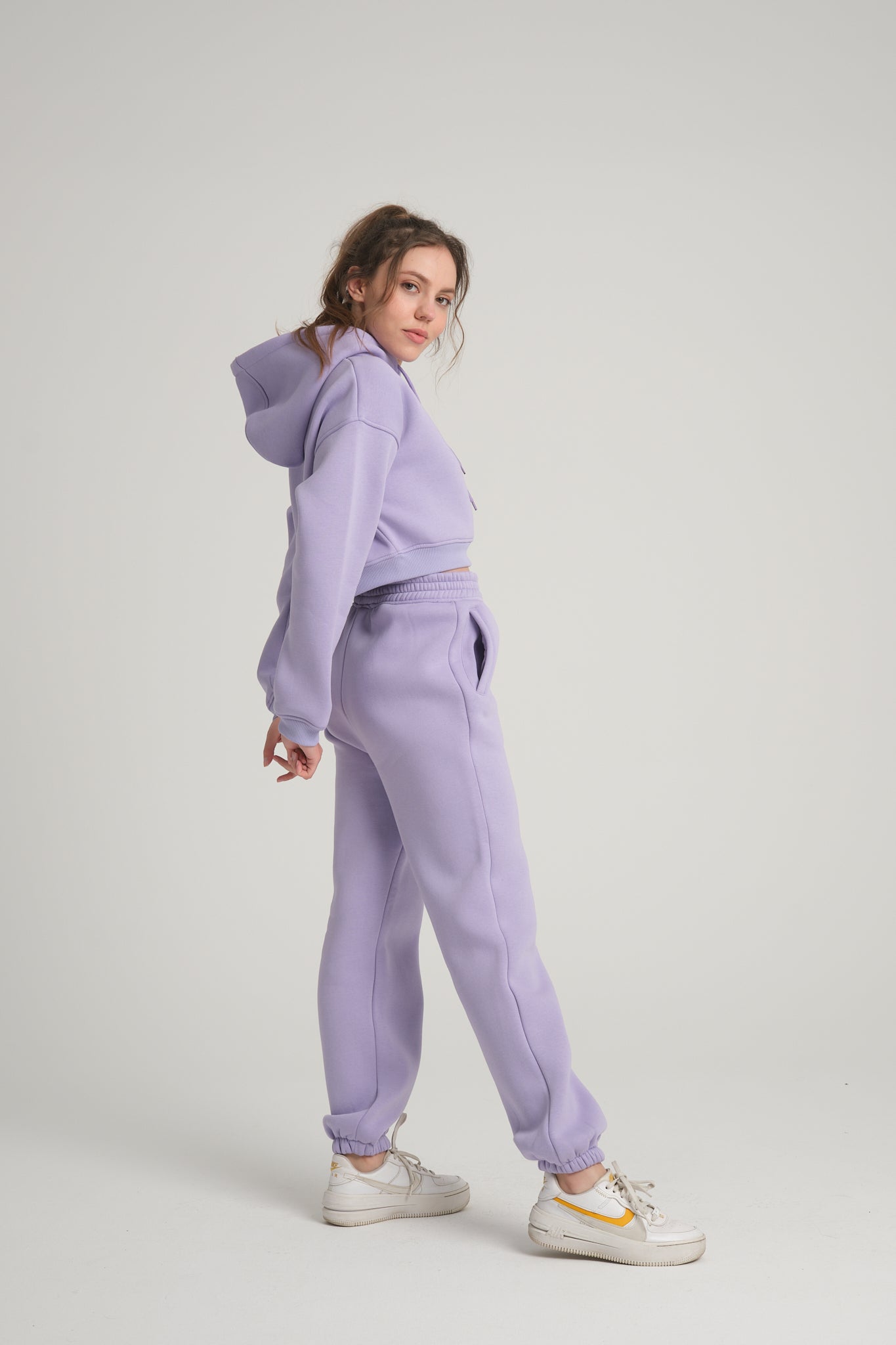 Şardonlu Lila Hoodie