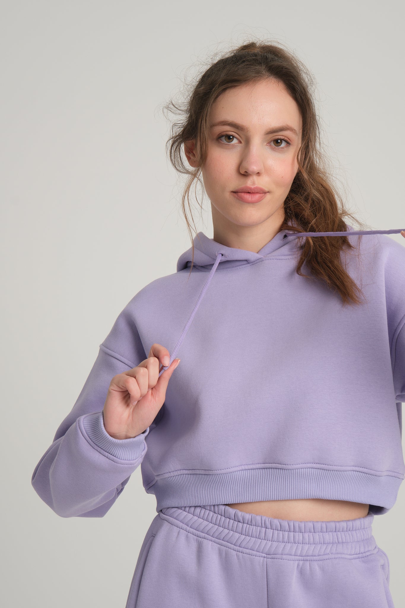 Şardonlu Lila Hoodie