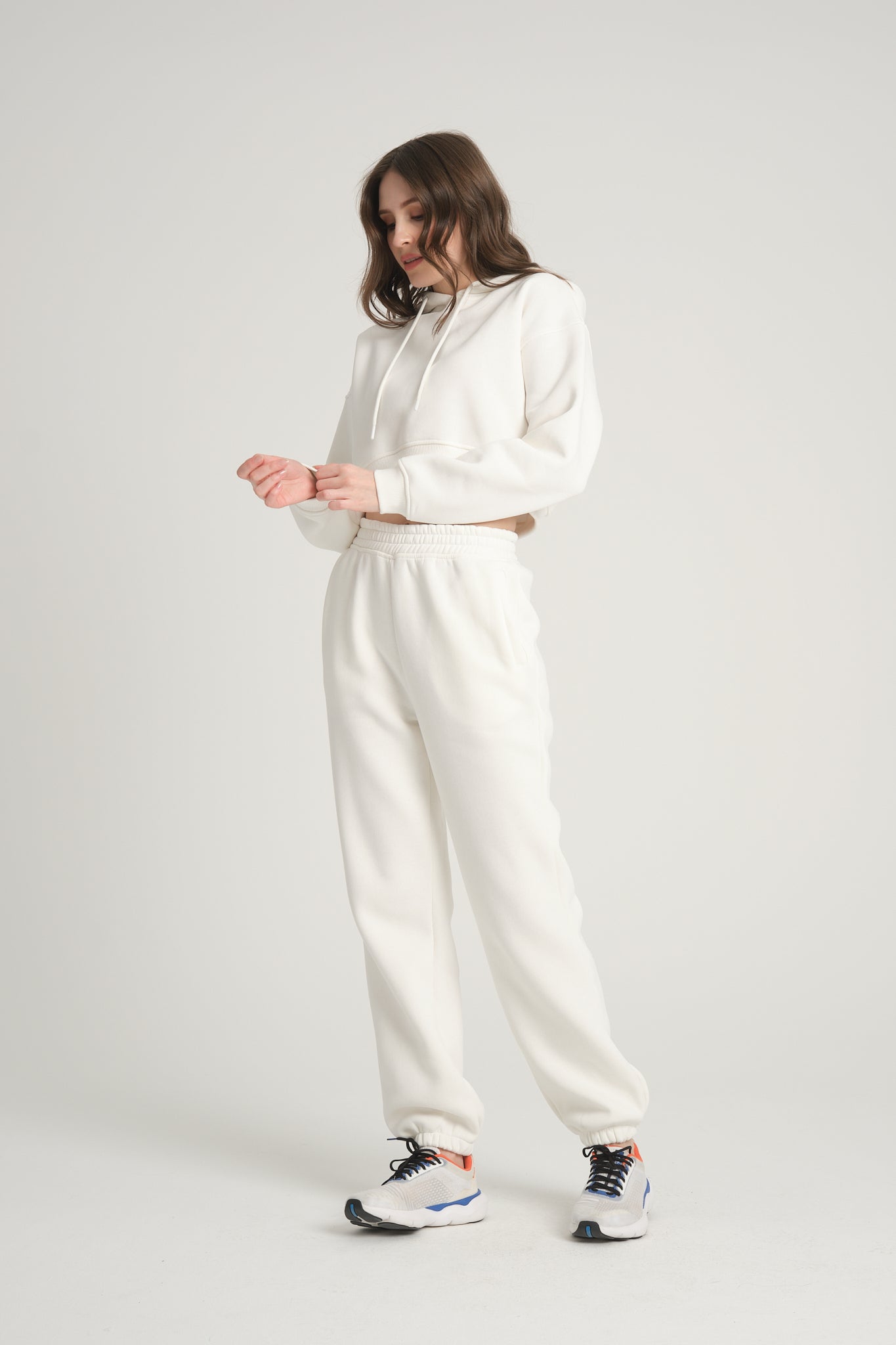 Şardonlu Ekru Jogger Eşofman